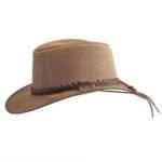 Leather Round Shape Straw Hat - Image 3